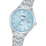 lorus quartz gents stainless steel blue dial bracelet watch