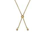 ted baker melrah: crystal adjustable tennis bracelet gold tone