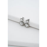 ted baker sollia: solitaire sparkle crystal drop earrings silver tone, clear crystal
