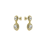 ted baker sollia: solitaire sparkle crystal drop earrings gold tone, clear crystal