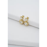 ted baker sollia: solitaire sparkle crystal drop earrings gold tone, clear crystal