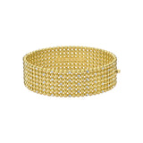 ted baker bobbi: crystal bobble wide gold tone bangle bracelet