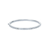 ted baker claudia: narrow crystal silver tone hinged bangle bracelet