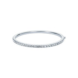 ted baker claudia: narrow crystal silver tone hinged bangle bracelet