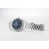 roamer stingray 42mm 3h blue dial stainless steel watch