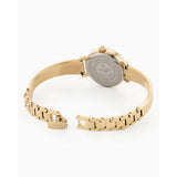 roamer elegance diamond round gold plated black dial watch