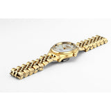 roamer cassandra diamond 31 mm gold plated quartz watch mop dial