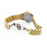 roamer cassandra diamond 31 mm gold plated quartz watch mop dial
