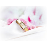 roamer elegent diamond ladies gold plated champagne dial bracelet watch