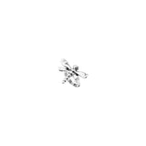 uno de 50 my dragon-fly 17.5mm metal ring clad with silver