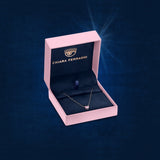 chiara ferragni diamond heart pendant 38cm + 4cm 1 emerald and 1 white heart stones