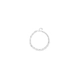 uno de 50 short 1-strap silver-plated metal alloy necklace and charm with faceted crystal