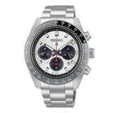 seiko prospex speedtimer racing solar chronograph in silver tone
