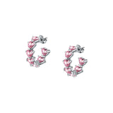 chiara ferragni diamond heart earrings hoop with fairy tale heart stones