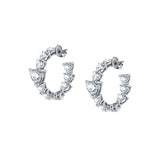 chiara ferragni diamond heart earrings hoop with white heart stones