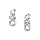 chiara ferragni chain earrings chain with white crystals