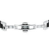 maserati jewels leather stainless steel bracelet blk leather blk 6.5x5.5cm