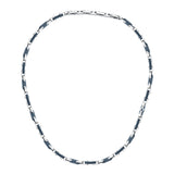 maserati jewels ceramic necklace stainless steel blue 50+5cm