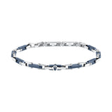 maserati jewels ceramic stainless steel bracelet blue 19.5+3.5cm