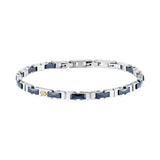maserati jewels ceramic stainless steel bracelet yg ceramic blue 18+3.5cm