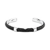 maserati jewels leather bangle ss leather blk 6.5x5.5cm