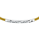 maserati jewels leather stainless steel bracelet dg+yg leather ye 38+3cm