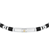 maserati jewels iconic bracelet blk agate & ip yg 19+3cm