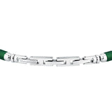 maserati jewels iconic bracelet green agate & ip black 18.5+3cm