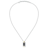 maserati jewels iconic pendant with black stone & ip yellow gold 45+5cm