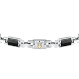 maserati jewels ceramic bracelet stainless steel gold plated ceramic black 18+3.5cm