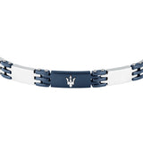 maserati jewels ceramic bracelet stainless steel blue 19+3cm