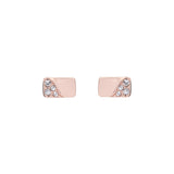 crystal bar stud earring rose gold/crystal