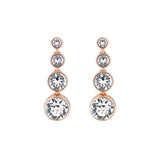 crystal flow rose gold drop earrings