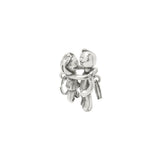 uno de 50 boy and girl 5mm key ring in metal mix coated in 15 micro silver.