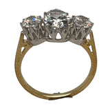 9ct gold (375) ring yellow gold 2.23g white oval cz  prong set