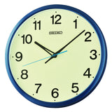 seiko quartz wall blue step second hand clock