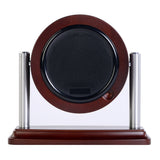 seiko quartz mantel aluminium & wood clock