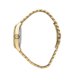 lucien rochat ladies quartz gold plated silver dial bracelet watch