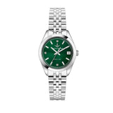 lucien rochat ladies quartz stainless steel green dial bracelet watch