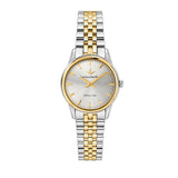 lucien rochat ladies quartz two tone white dial bracelet watch