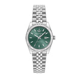lucien rochat ladies quartz stainless steel green dial bracelet watch
