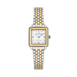 lucien rochat ladies quartz two tone white dial bracelet watch