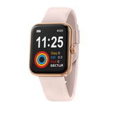 sector multi function smart watch s-03 light pink silicone strap