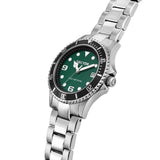 sector 230 35mm 3h green dia stainless steel bracelet bla+green st