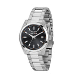 sector no limits 240 37mm 3h black dial stainless steel bracelet watch