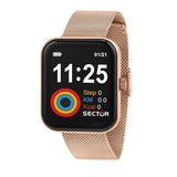 sector s-03 smart 43.5x36.5mm digital mesh rose gold bracelet