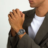 maserati epoca slim 40mm chronograph black dial stainless steel bracelet