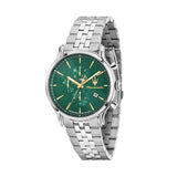 maserati epoca slim 40mm chronograph green dial stainless steel bracelet