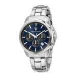 maserati successo 42mm chrono blue gun dial stainless steel bracelet