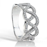 entwined pave set ring size 52